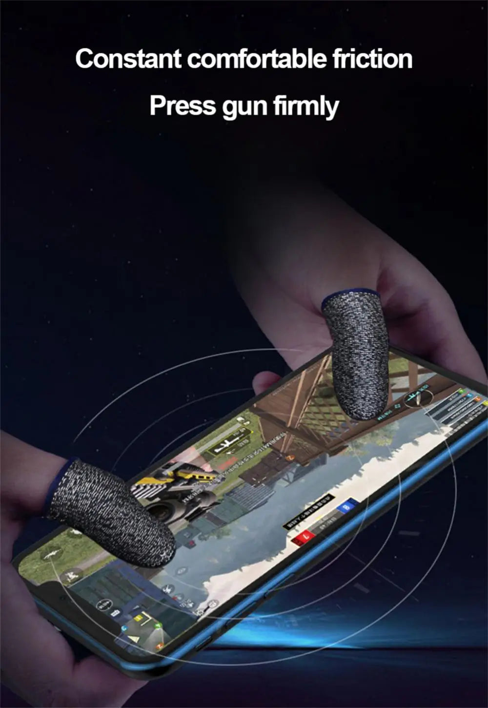 Gaming Finger Sleeve Breathable Fingertips For PUBG Games Anti-Sweat Touch Screen Finger Cots Cover Sensitive Mobile Touch Glove