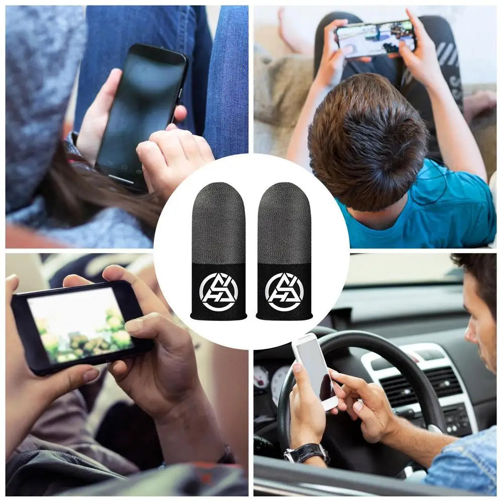 2 Pcs Mobile Game Fingertip Gloves Breathable Sweatproof Touch Screen Gaming Finger Sleeves Mobile Touch Glove For Gamer