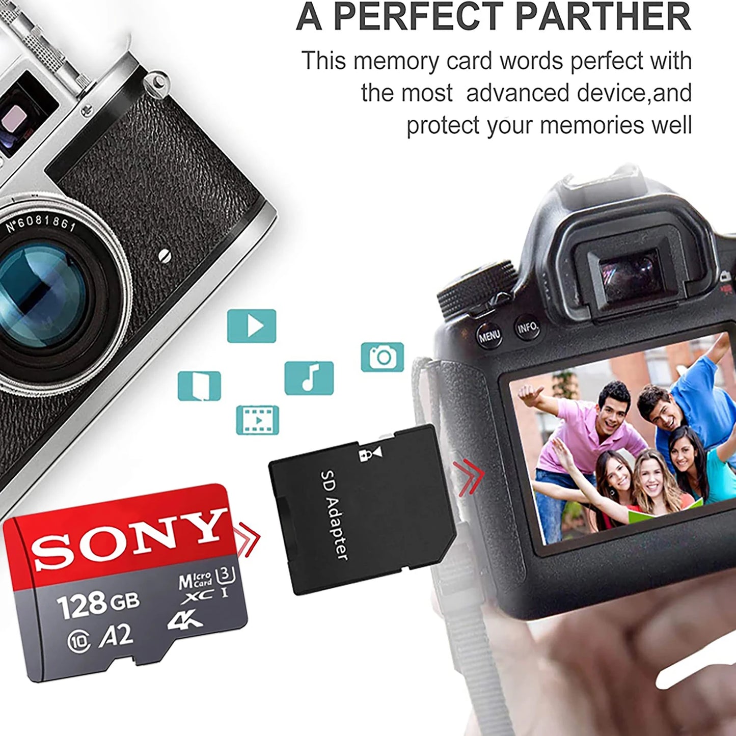 Sony Memory Card 1TB 512GB Micro SD TF 128GB 256GB U3 A2 Micro SD 64GB 170Mb Reading Speed Class 10 Flash Micro Card For Phone