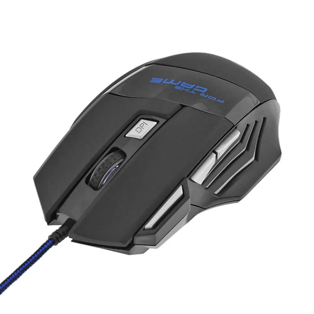 USB Wired Gaming Mouse 7 Button Backlit Ergonomic Mice 5500 DPI Backlight Adjustable Optical Mice for PC Gamer Computer Desktop