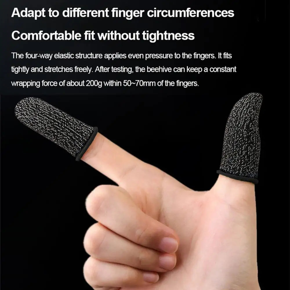 Gaming Finger Sleeve Breathable Fingertips For PUBG Games Anti-Sweat Touch Screen Finger Cots Cover Sensitive Mobile Touch Glove