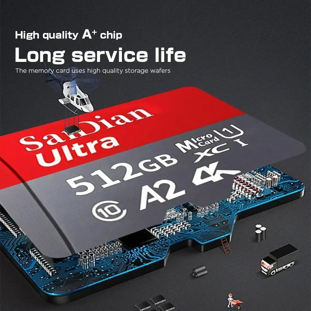 Original Memory Card 512GB 256GB 128GB Flash TF Card Micro TF/SD Cards High Speed Memory Storage Device for PC/Laptop/Phone/MAC