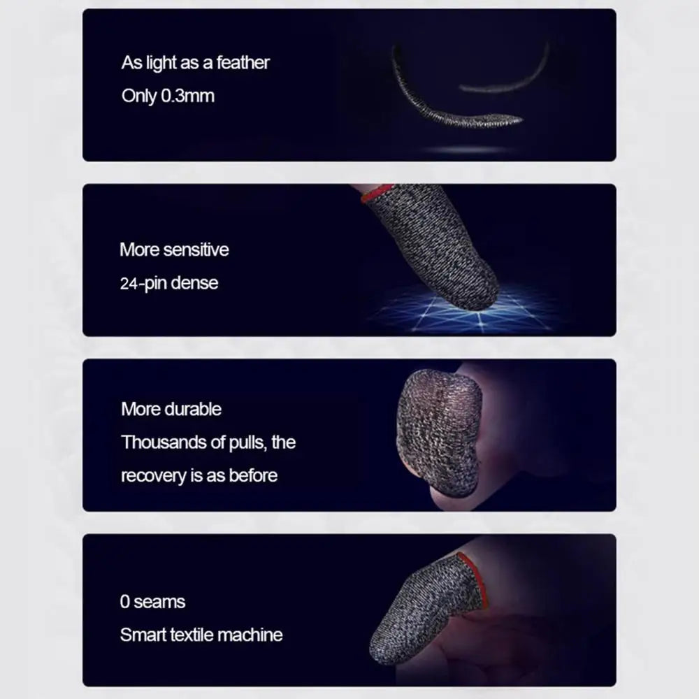 Gaming Finger Sleeve Breathable Fingertips For PUBG Games Anti-Sweat Touch Screen Finger Cots Cover Sensitive Mobile Touch Glove
