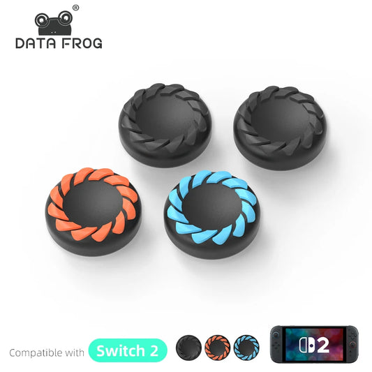 DATA FROG Silicone Thumb Grip Cap Protective Cover for Switch 2 Controllers, Anti-Slip Gamepad Accessories
