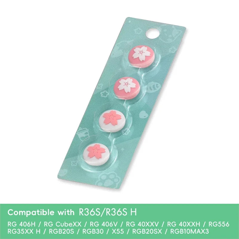 Data Frog 4pc Thumb Stick Grip Cap for R36S RGB30 Retro Handheld Switch Oled NS Lite Joy Con Controller Cover Protector
