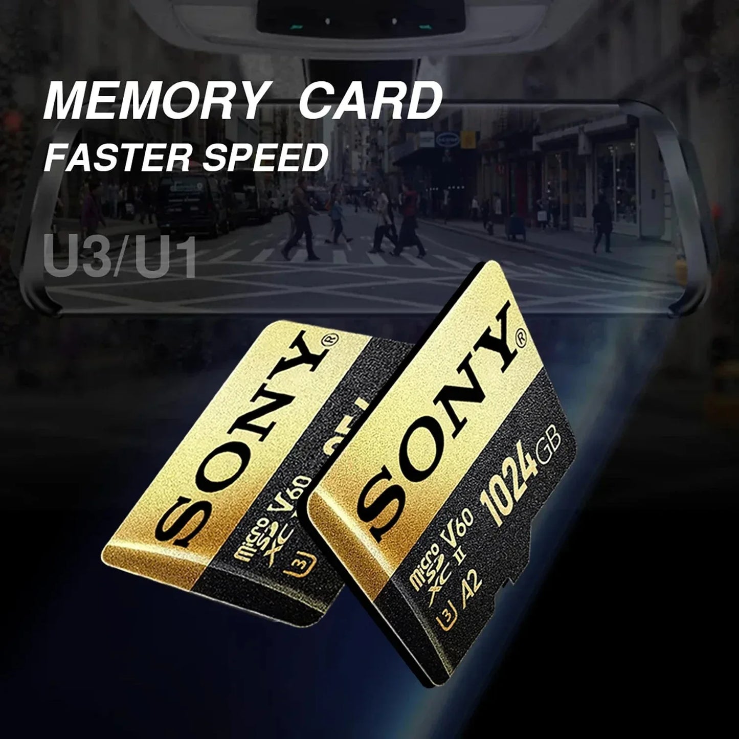 Sony SD Memory Card High Speed Micro TF SD Card 128GB 1TB 512GB 256GB A2 U3 V30 SD TF Flash Cards For Xiaomi Phone Computer