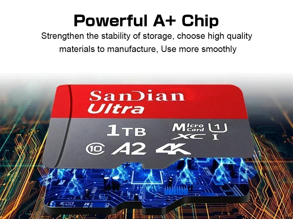 Original Memory Card 512GB 256GB 128GB Flash TF Card Micro TF/SD Cards High Speed Memory Storage Device for PC/Laptop/Phone/MAC