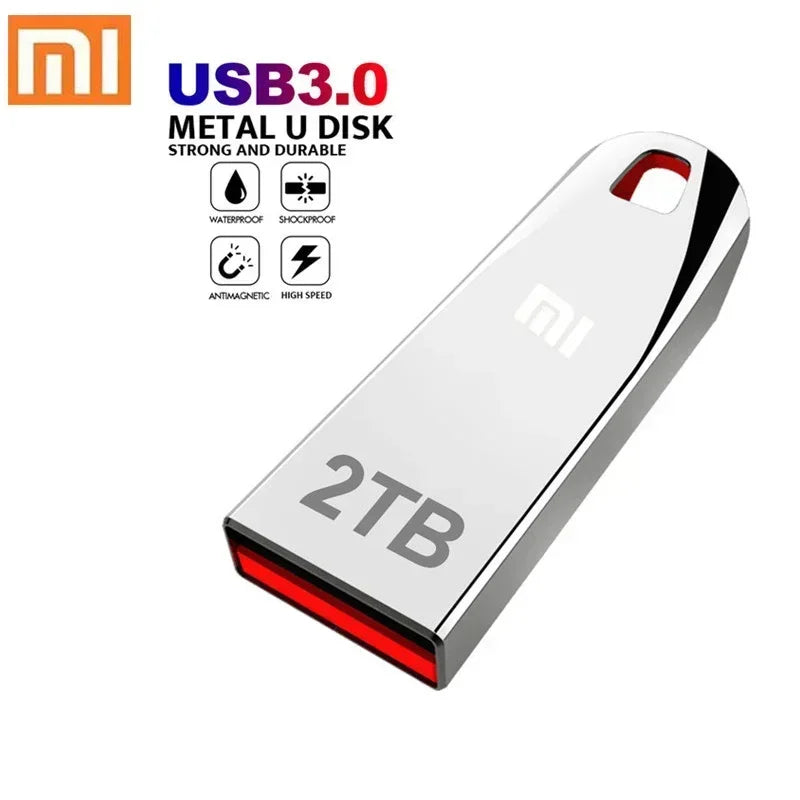 2TB Metal Usb 3.0 Flash Drives High Speed Pendrive 1TB 512GB Usb Drive Portable SSD Memoria Usb Flash Disk TYPE-C Adapter