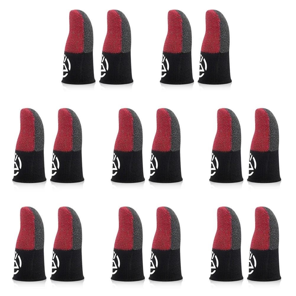 1-20Pairs Mobile Finger Sleeve Breathable Thumb Gloves Sweatproof Anti Slip Touch Screen Controller Finger Cover for PUBG Game