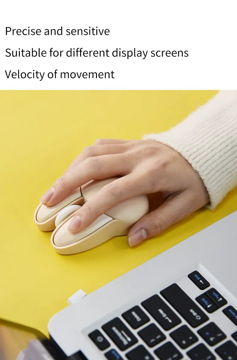 MOFII Wireless Silent Mouse, Cute Rabbit Design, 2.4 GHz USB Mini Receiver  Optical Mouse for Laptop, PC, Computer, Notebook
