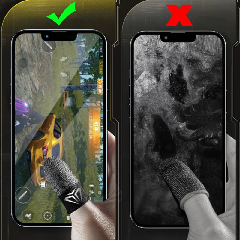 1 Pair Gamer Finger Sleeves Sweatproof Gamer Finger Covers Touch Screen Fingertips Sleeve For Mobile Game