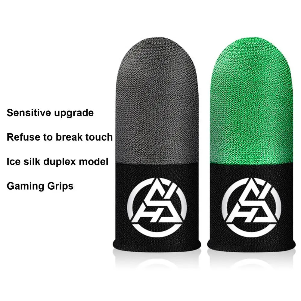 2 Pcs Mobile Game Fingertip Gloves Breathable Sweatproof Touch Screen Gaming Finger Sleeves Mobile Touch Glove For Gamer