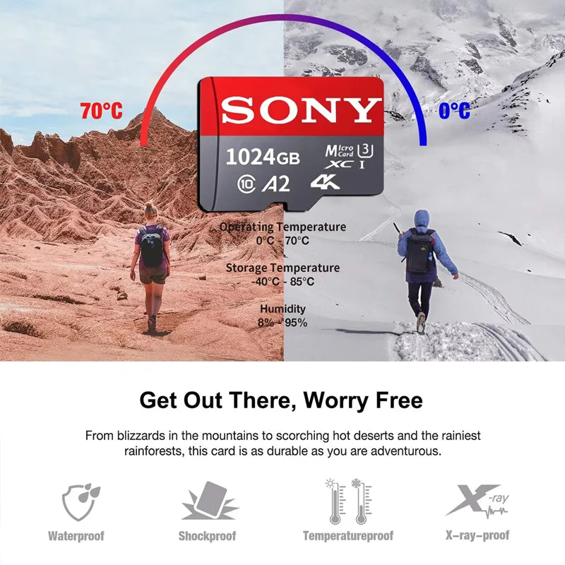 SONY Ultra Micro TF SD Card 1024GB High Speed C10 U3 V30 Memory Card For Drones Cameras SD Card 512GB 256GB 128GB TF Flash Card