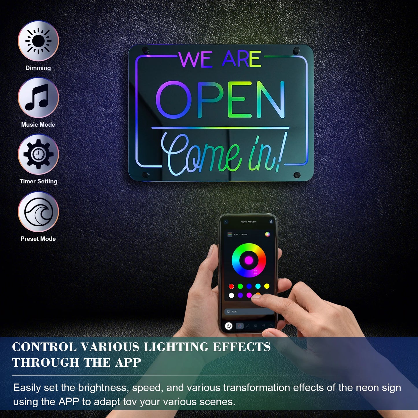 Gamer Neon Sign RGB Remote Control Mirror LED Backlight Open/ Gamers Luminous Wall Sign Lamp Cool Game Room Interior Decor