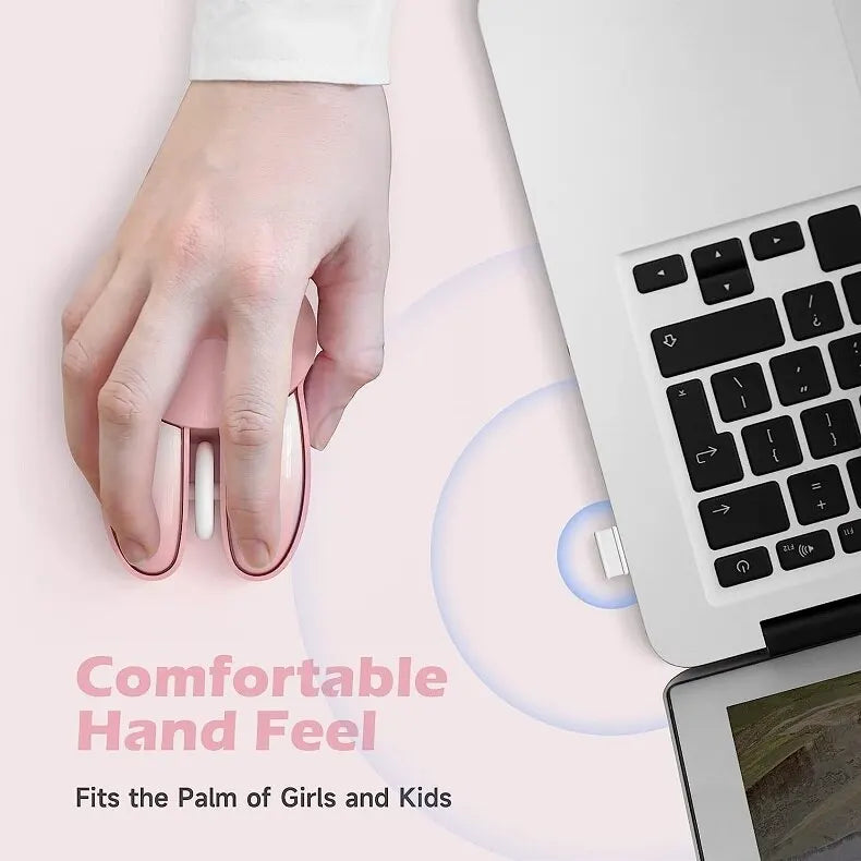 MOFII Wireless Silent Mouse, Cute Rabbit Design, 2.4 GHz USB Mini Receiver  Optical Mouse for Laptop, PC, Computer, Notebook