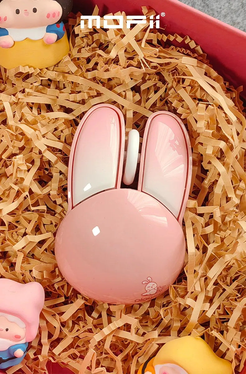 MOFII Wireless Silent Mouse, Cute Rabbit Design, 2.4 GHz USB Mini Receiver  Optical Mouse for Laptop, PC, Computer, Notebook