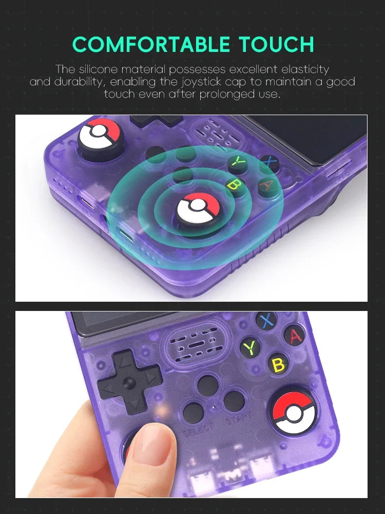 Data Frog 4pc Thumb Stick Grip Cap for R36S RGB30 Retro Handheld Switch Oled NS Lite Joy Con Controller Cover Protector