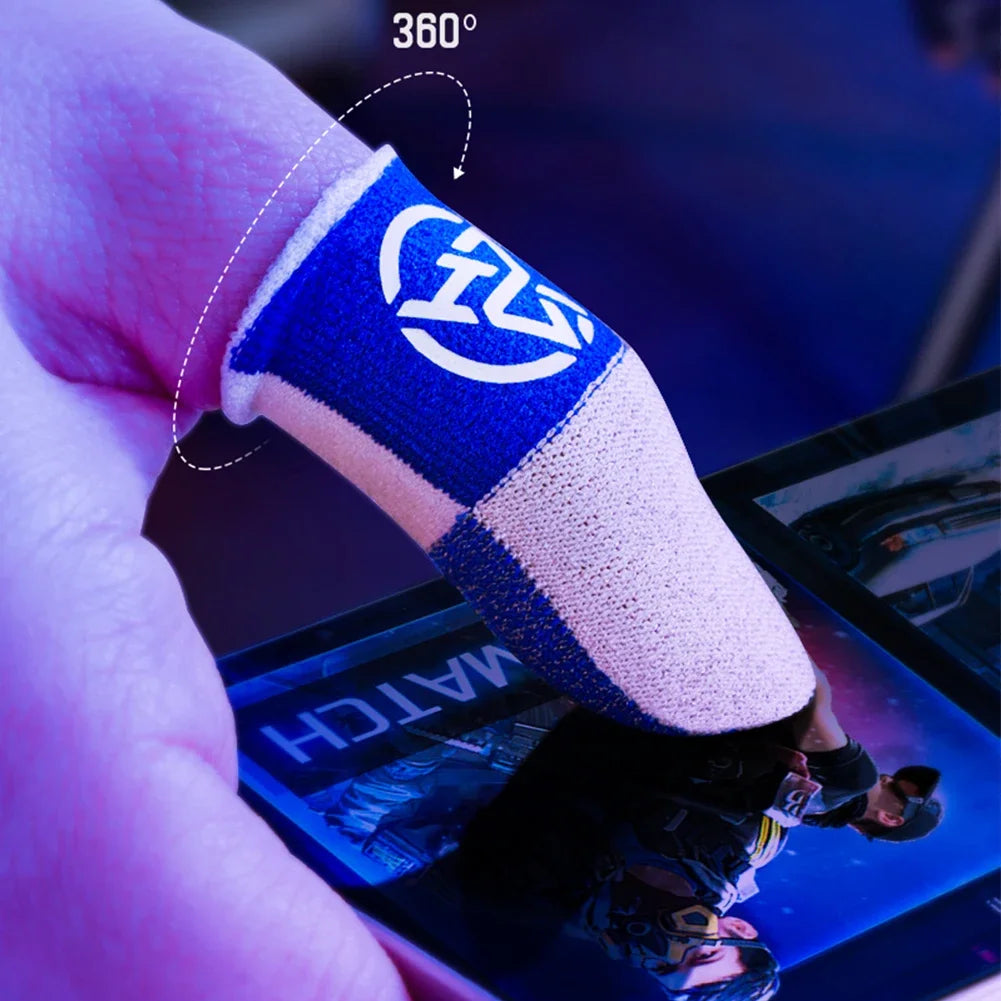 1-20Pairs Mobile Finger Sleeve Breathable Thumb Gloves Sweatproof Anti Slip Touch Screen Controller Finger Cover for PUBG Game