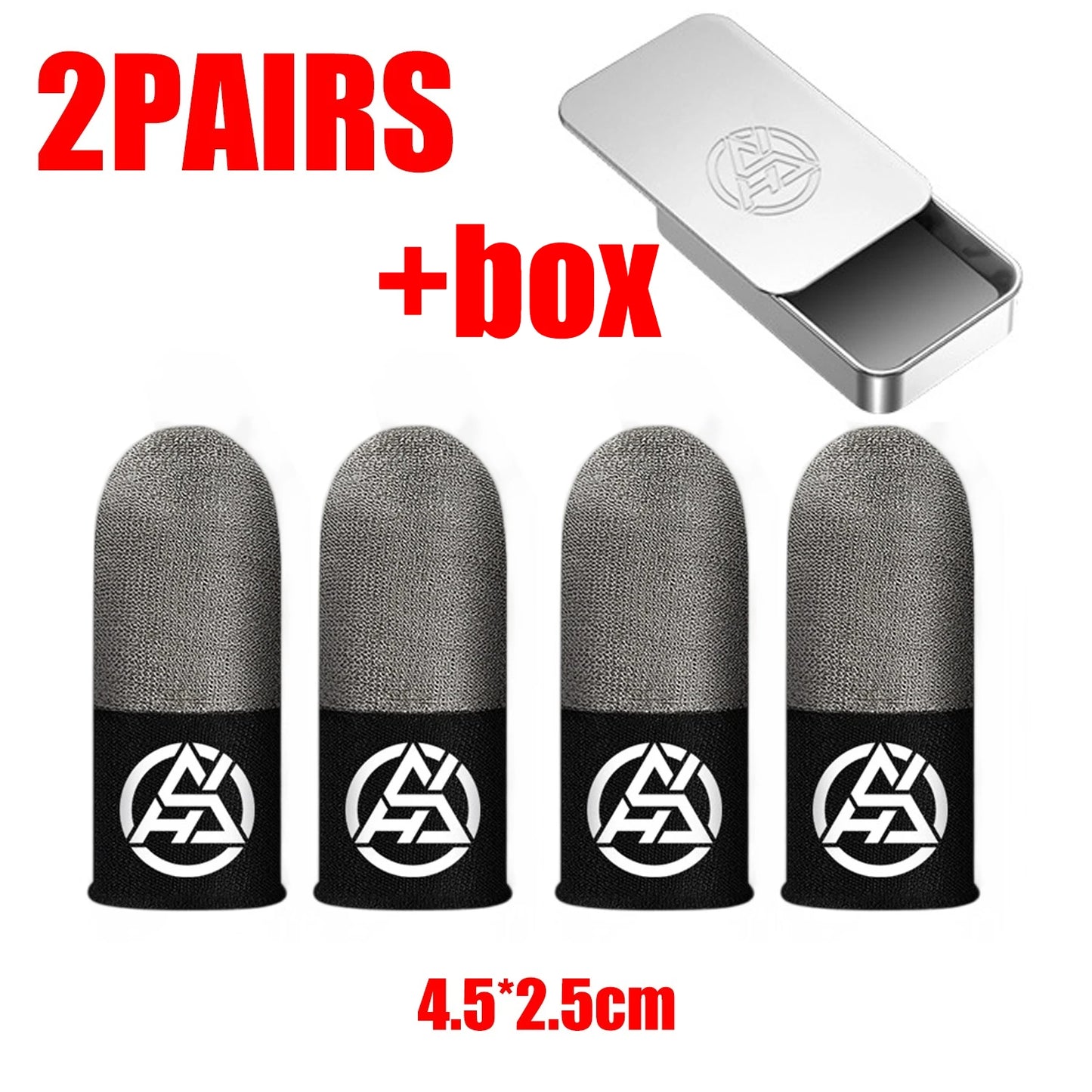 1/2 Pair Luminous Finger Sleeve Sweat-Proof Game Breathable Finger Cots Cover Sensitive Mobile Touch Glove for PUBG Phone Games