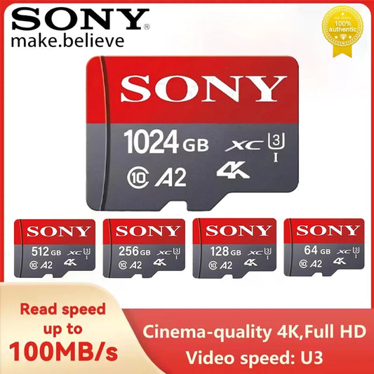 SONY Ultra Micro TF SD Card 1024GB High Speed C10 U3 V30 Memory Card For Drones Cameras SD Card 512GB 256GB 128GB TF Flash Card
