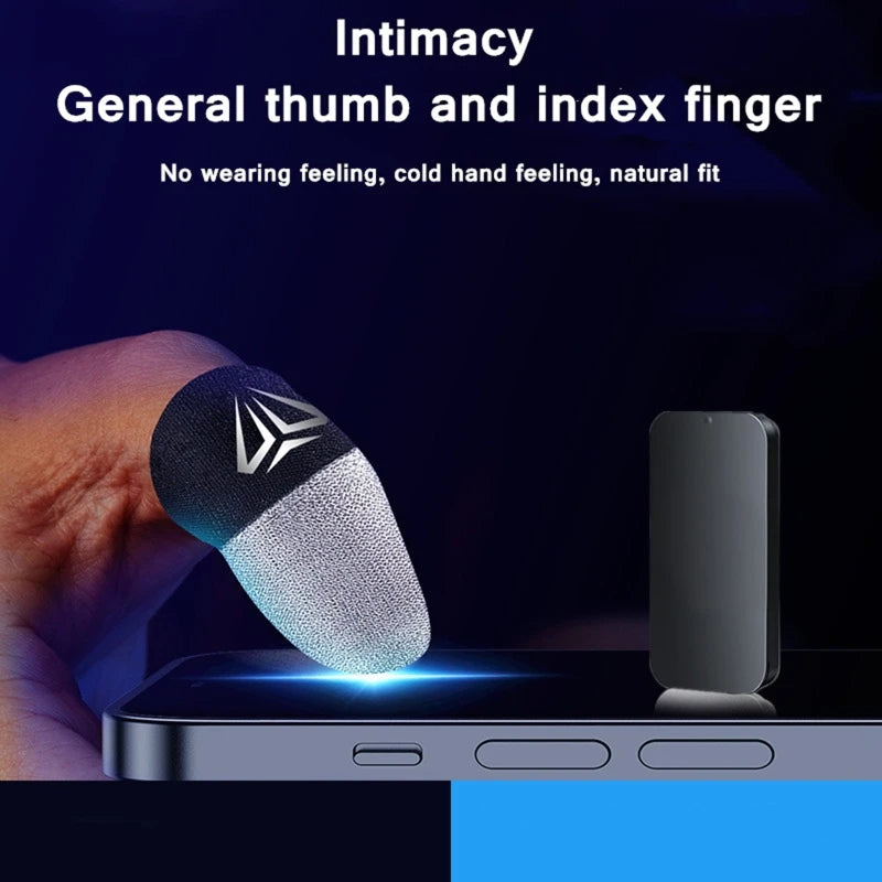 1 Pair Gamer Finger Sleeves Sweatproof Gamer Finger Covers Touch Screen Fingertips Sleeve For Mobile Game