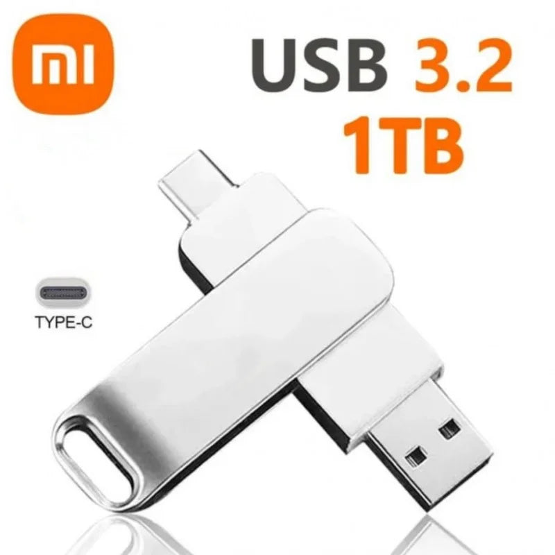 Xiaomi 3.2 U Disk Flash Drives USB16TB High Speed Metal Transfer High Capacity Drive Type C Portable Memory Waterproof  Stick