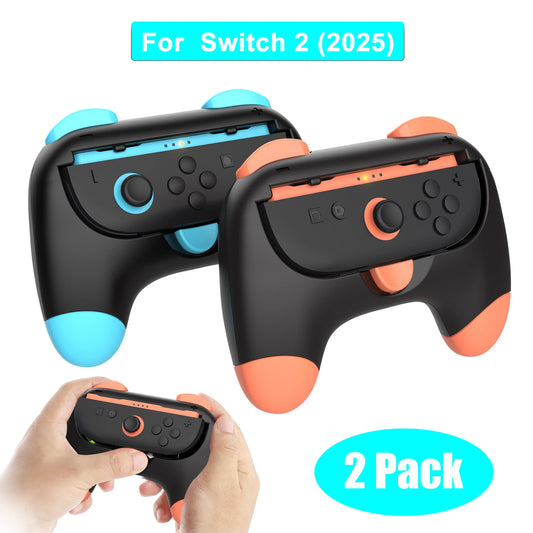 2Pcs Joy-Con Grips For Nintendo Switch 2 Joypad Hand Grip Stand Controller Gamepad Holder Bracket For NS Switch 2 Accessories