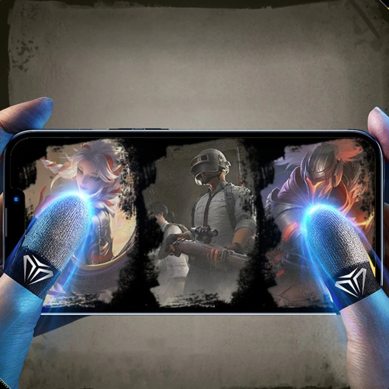 1 Pair Gamer Finger Sleeves Sweatproof Gamer Finger Covers Touch Screen Fingertips Sleeve For Mobile Game