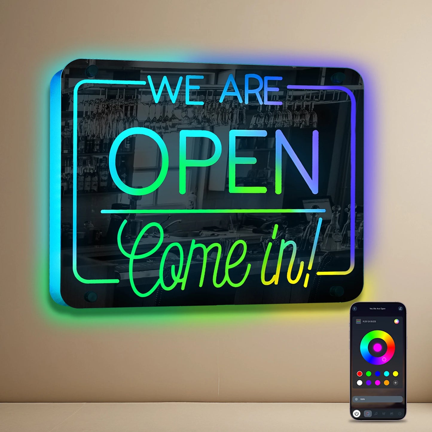 Gamer Neon Sign RGB Remote Control Mirror LED Backlight Open/ Gamers Luminous Wall Sign Lamp Cool Game Room Interior Decor