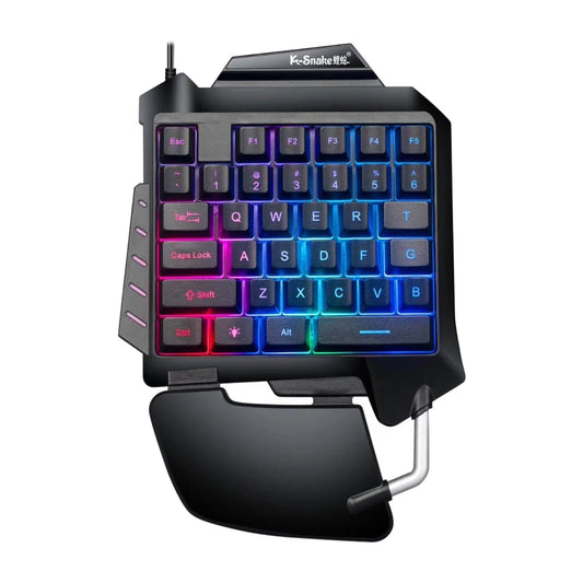 Single Handed Keyboard Analogue Mechanical Keyboard RGB Gaming Keyboard Portable Single Handed Keyboard