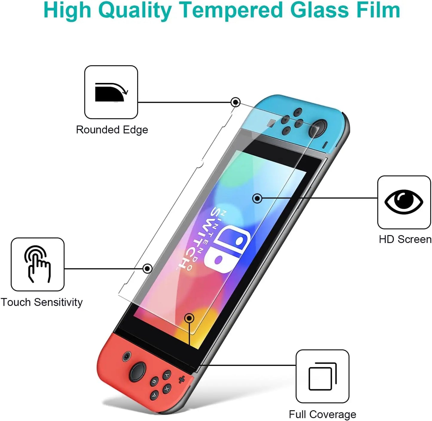 1/2/3PCS Protective Glass For Nintend Switch Tempered Glass Screen Protector for Nintendos Switch Oled Lite NS Accessories Film