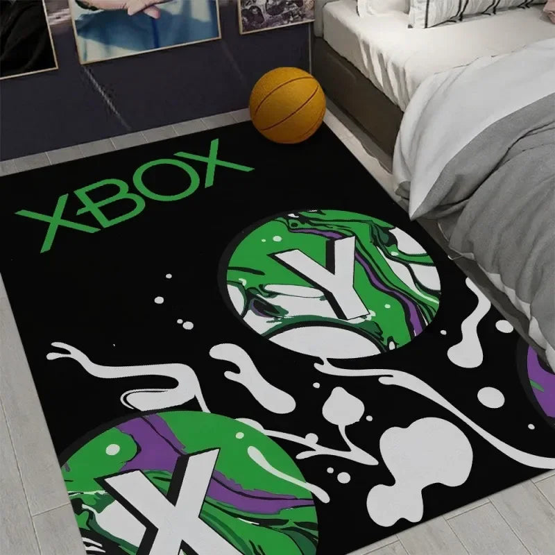 Xbox Gaming Carpet Living Room Washable Floor Lounge Large Area Non-Slip Carpet Teen Boy Girl Room Decoration Rug
