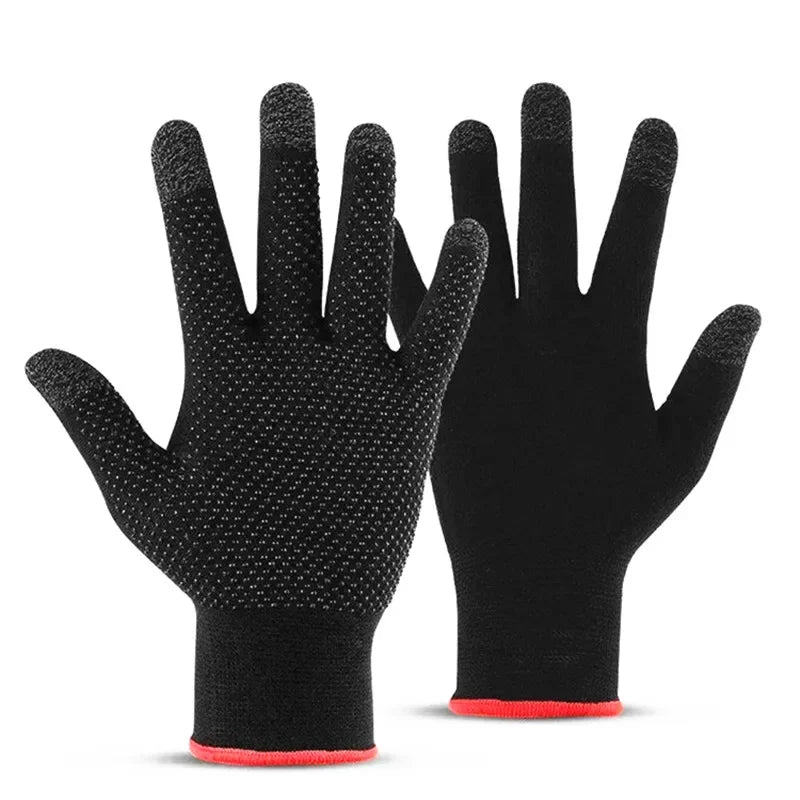 Mobile Game Silver Fiber Fingertip Glove Sweatproof Anti-slip Touch Screen Gaming Finger Sleeve Breathable Finger Cover for PUBG