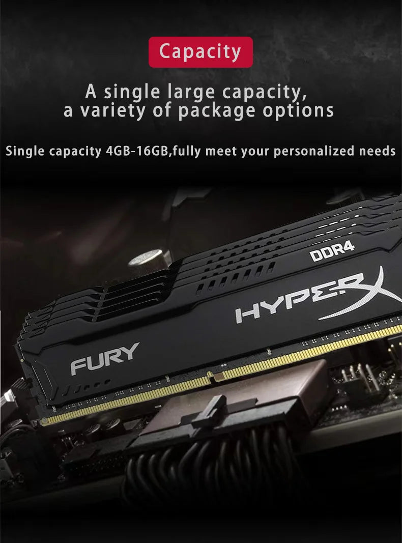 HyperX DDR4 Ram 8GB 16GB 32GB 3600MHz 3200MHz 2666MHz 2400MHz 2133MHz DRAM DIMM Memory 288pin White Ram 8GB 16GB 32GB 3600MHz