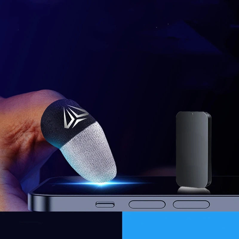 1Pair Mobile Game Fingertip Gloves Sweatproof Anti-slip Touch Screen Finger Sleeve Breathable Gaming Fingertip Cover For Gamer