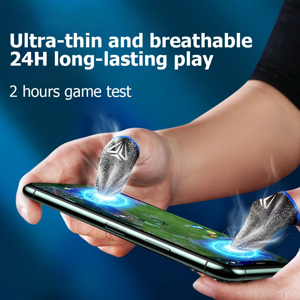 1-5Pairs Mobile Game Fingertip Gloves Sweatproof Anti-slip Gaming Finger Sleeve  for PUBG Breathable Fingertip Cover Thumb Glove