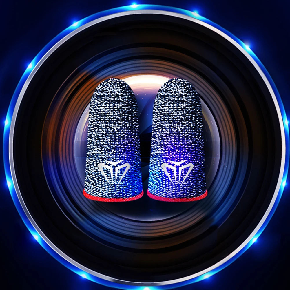 1-5Pairs Mobile Game Fingertip Gloves Sweatproof Anti-slip Gaming Finger Sleeve  for PUBG Breathable Fingertip Cover Thumb Glove