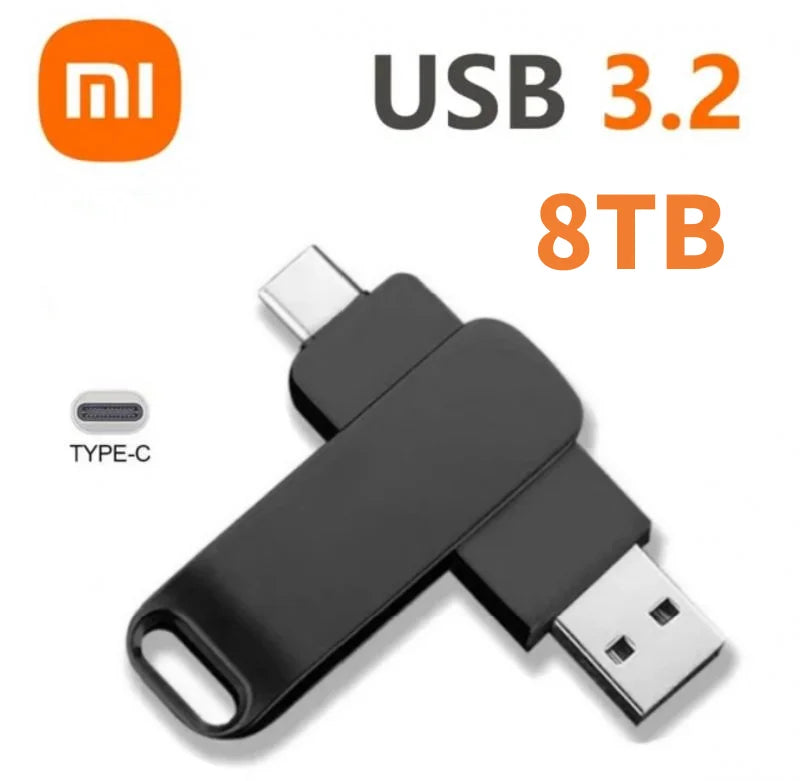 Xiaomi 3.2 U Disk Flash Drives USB16TB High Speed Metal Transfer High Capacity Drive Type C Portable Memory Waterproof  Stick