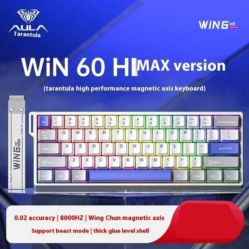 Aula Win60 Win68 He Magnetic Switch Keyboards 8K Gaming Mechanical Keyboard Wired Esports RGB Light Hot-Swap For Pc Gamer Gift