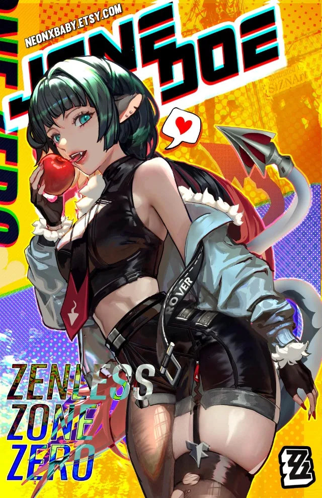 Hot Game Zenless Zone Zero Posters Ellen Joe Nicole Demara Canvas Printing Wall Art Picture for Gaming Room Home Decor Gifts