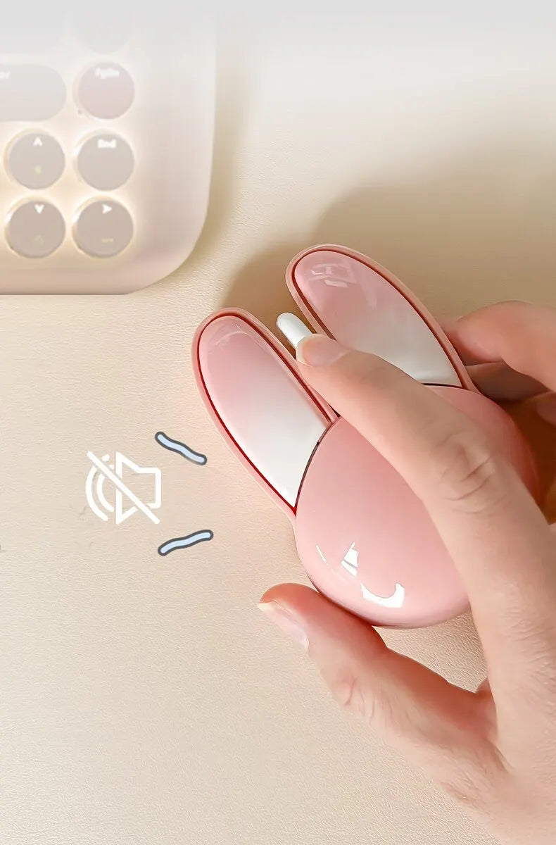 MOFII Wireless Silent Mouse, Cute Rabbit Design, 2.4 GHz USB Mini Receiver  Optical Mouse for Laptop, PC, Computer, Notebook