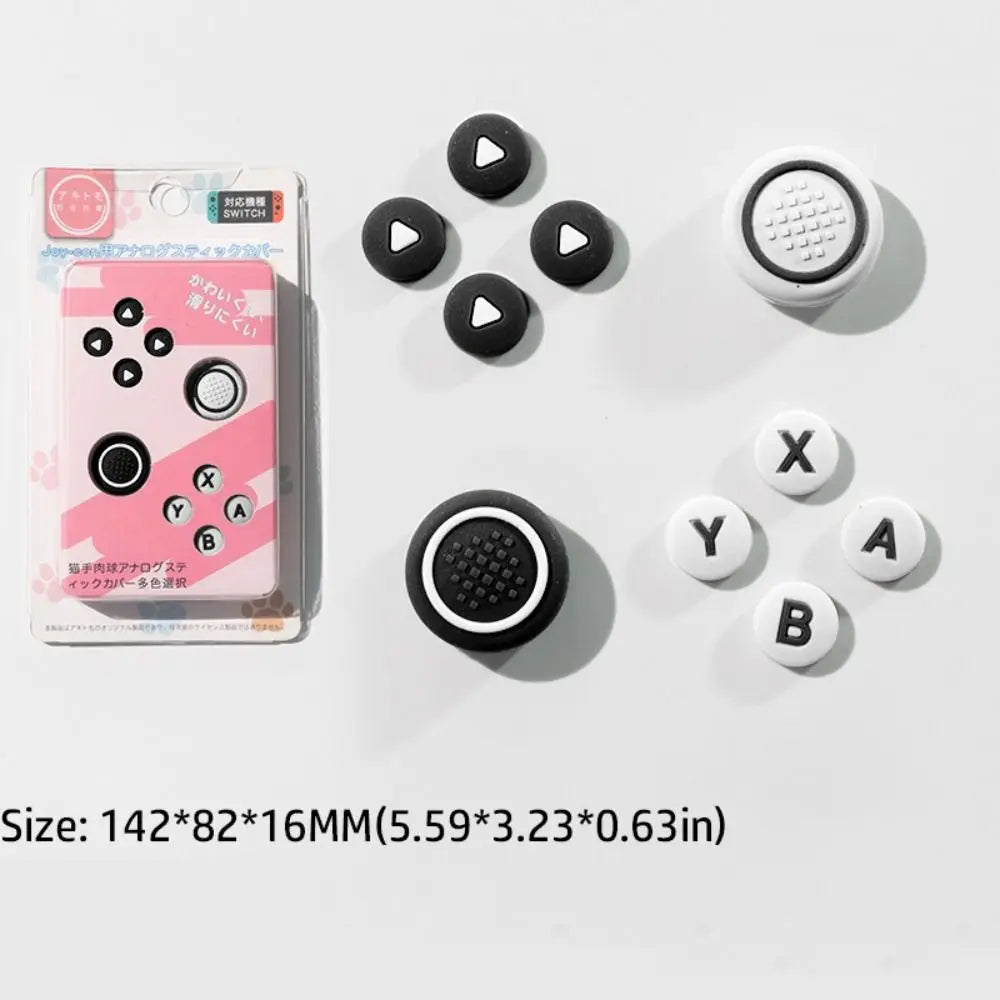 Fashion Silicone D-pad Cross Button Colourful Durable Skin Case Soft ABXY Key Sticker for Switch Oled NS Joy-con