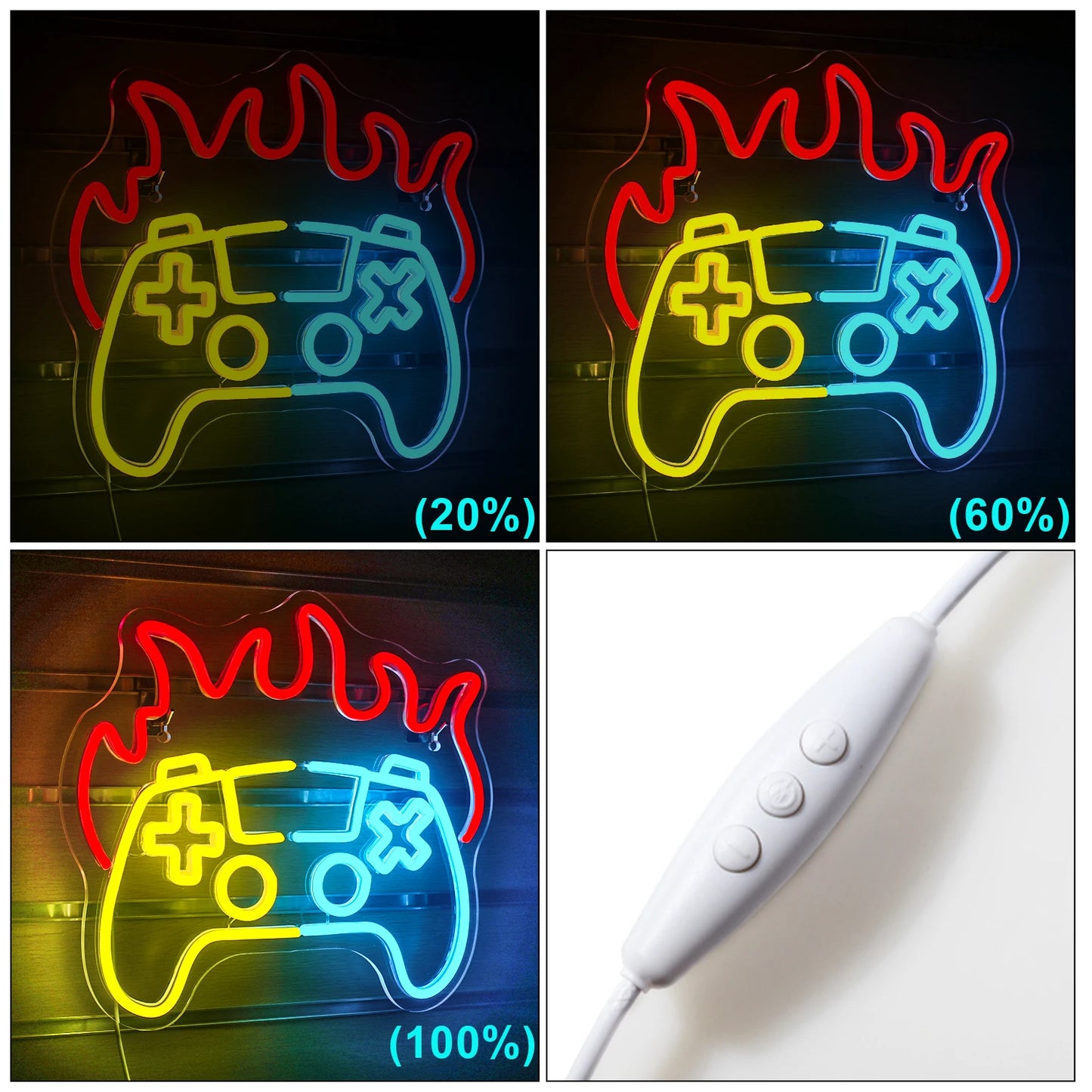 Game Room Neon Sign Led Lights Up Sign Home Gaming Lighting For Men Cave Game Room Party Birthday Bedroom Decoration Light Gifts