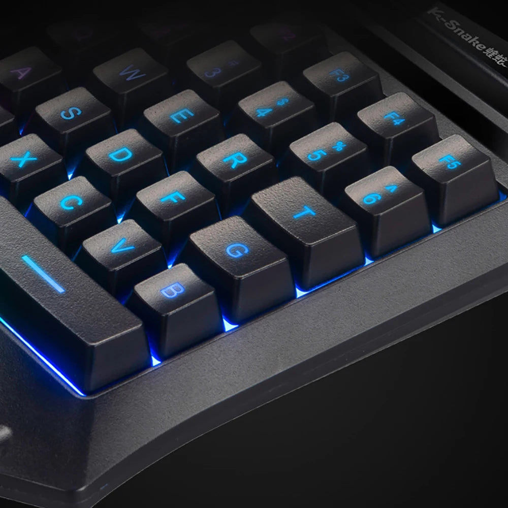 Single Handed Keyboard Analogue Mechanical Keyboard RGB Gaming Keyboard Portable Single Handed Keyboard