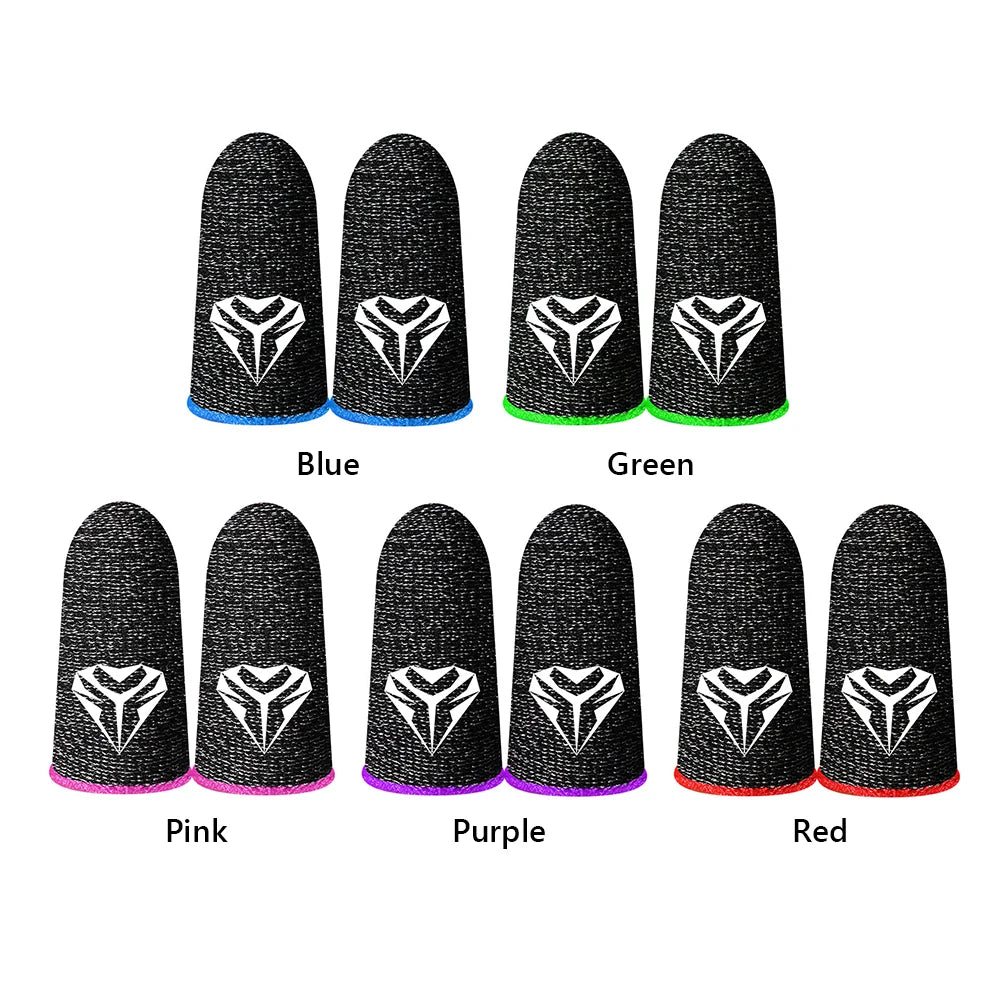 1-5Pairs Mobile Game Fingertip Gloves Sweatproof Anti-slip Gaming Finger Sleeve  for PUBG Breathable Fingertip Cover Thumb Glove