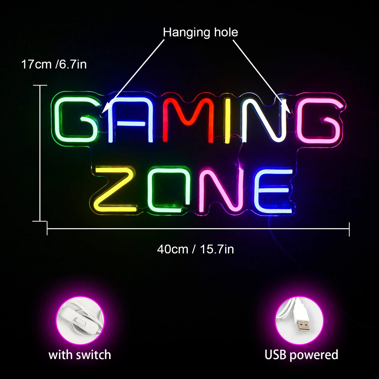 Game Room Neon Sign Led Lights Up Sign Home Gaming Lighting For Men Cave Game Room Party Birthday Bedroom Decoration Light Gifts