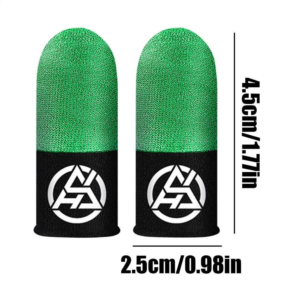 2 Pcs Mobile Game Fingertip Gloves Breathable Sweatproof Touch Screen Gaming Finger Sleeves Mobile Touch Glove For Gamer