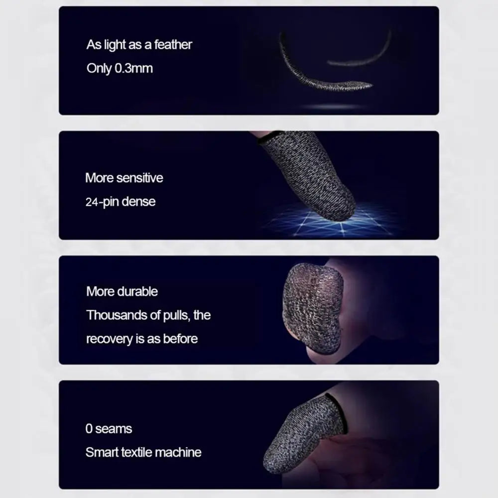 Gaming Finger Sleeve Breathable Fingertips For PUBG Games Anti-Sweat Touch Screen Finger Cots Cover Sensitive Mobile Touch Glove