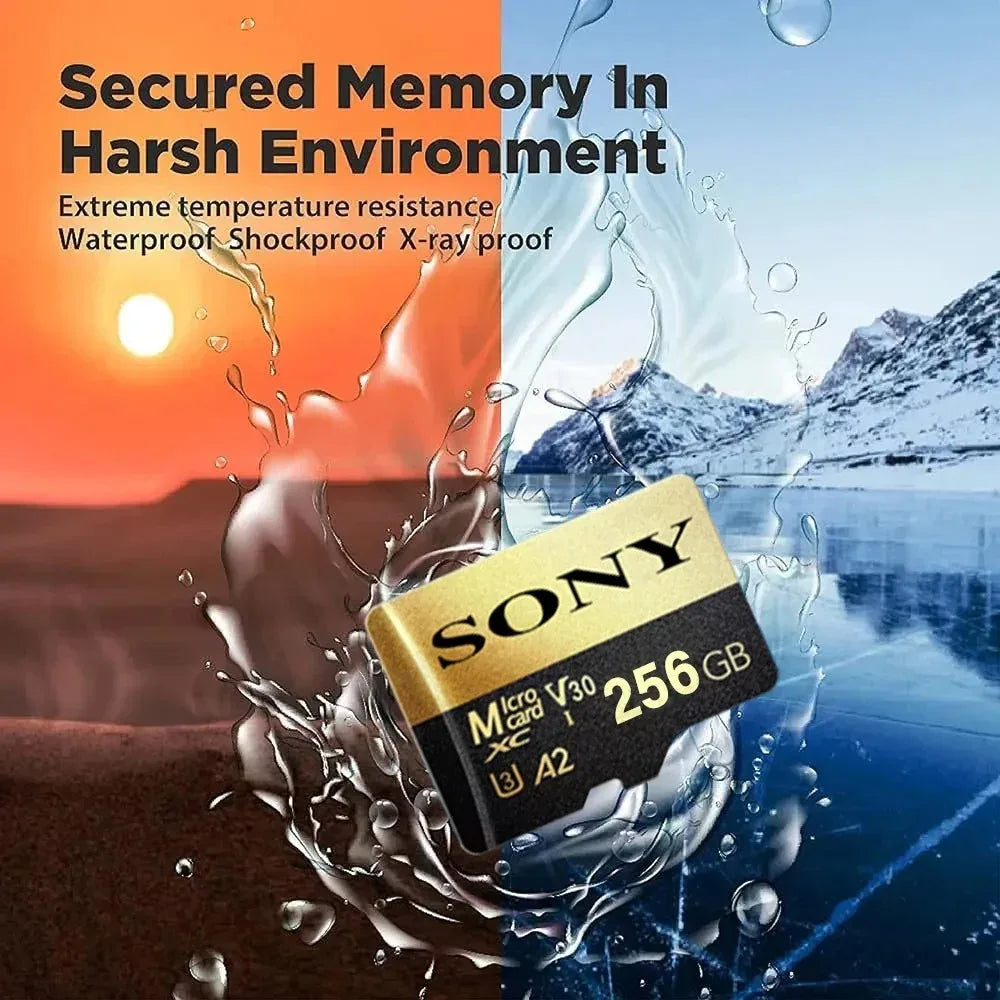 Sony SD Memory Card High Speed Micro TF SD Card 128GB 1TB 512GB 256GB A2 U3 V30 SD TF Flash Cards For Xiaomi Phone Computer