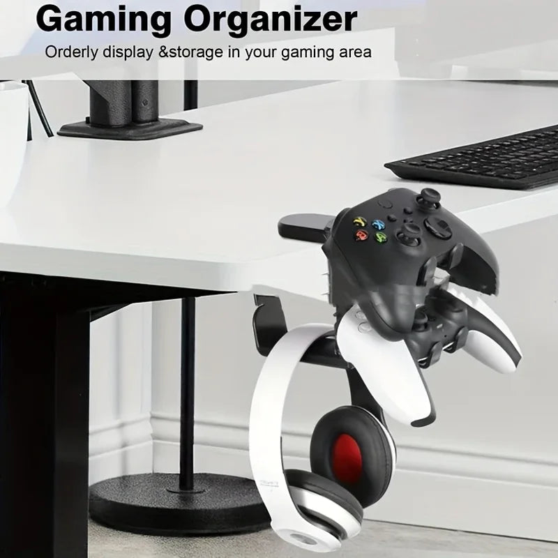 Gamepad Hook Holder Game Stand Organizer Clamp-on Desktop Headphone Stand for Sony PS5 PS4 X Box Nintendo Switch Controller